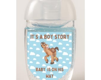 It's A Boy Story Baby Germ-X Party Favor Stickers