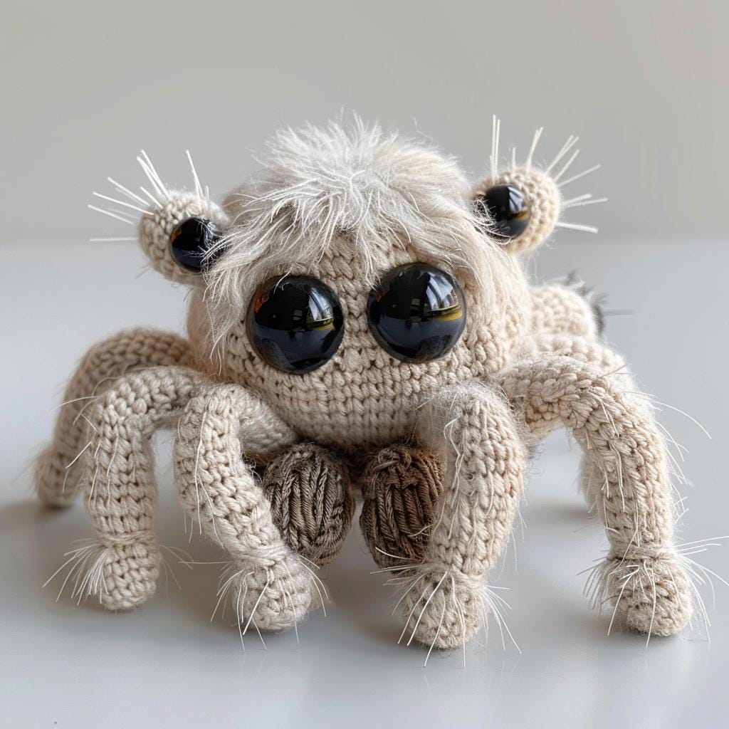 Fuzzy Jumping Spider Crochet Pattern