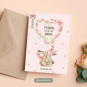 Funny Easter Dirty Card | Printable Easter Greeting Card | Easter Wishes Digital Cute & Minimalist Easter Card, Instant PDF Download