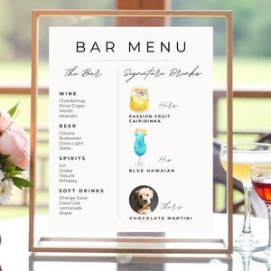 Drinki dla niego i dla niej, koktajl firmowy, menu koktajlowe, tabliczka z menu baru, drink firmowy, menu baru weselnego, tabliczka z drinkiem firmowym na drinka firmowego