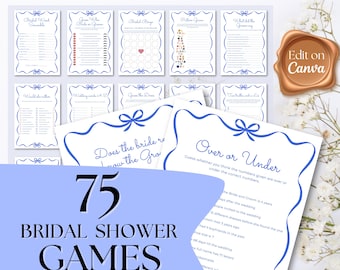 Bridal Shower Game Bundle, Minimalist Bridal Shower Games, Modern Bridal Shower Games Pack, Bachelorette Games, Wedding Shower Editable