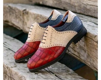 Bespoke Handmade Black Leather and Suede Oxford Lace up Dress Shoes