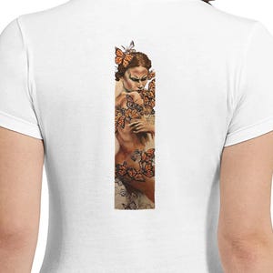 Monarch Butterfly T-Shirt - Feminine Design - 100% Cotton - Nature Lover Gift