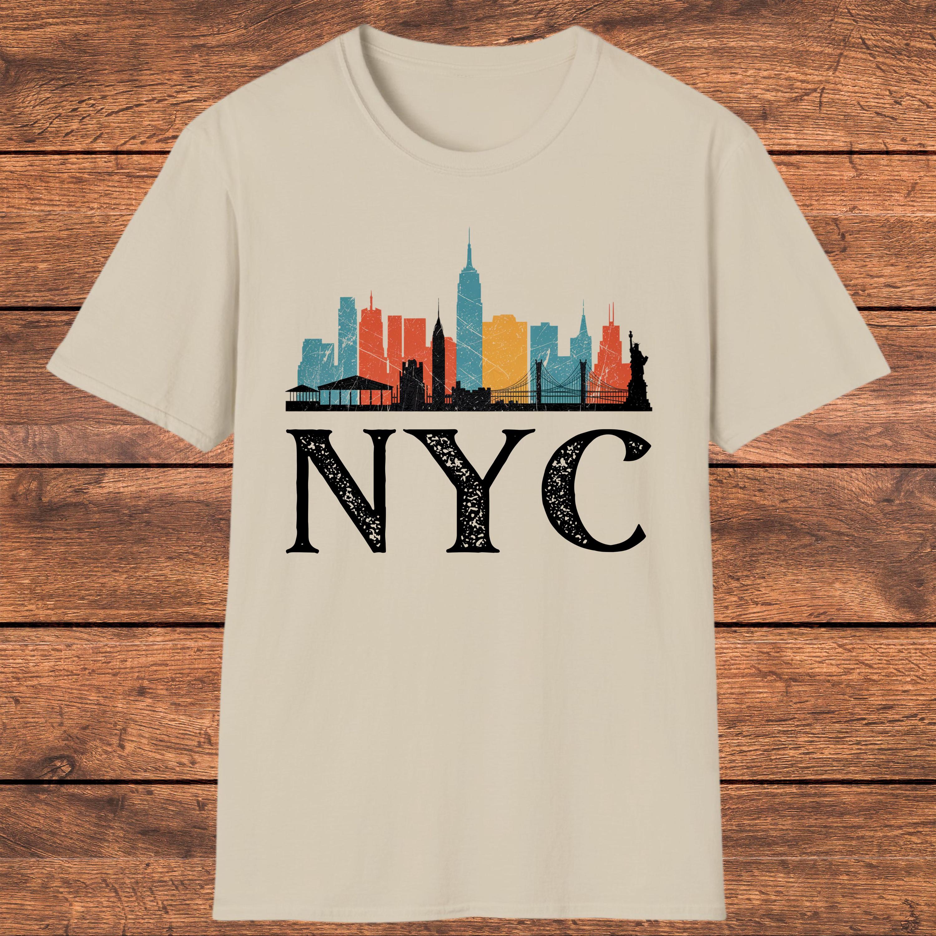 Urban Backwoods T-Shirt A Manica Lunga Donna - Skyline New York, Regular Fit, 100% Cotone, Alta Qualità