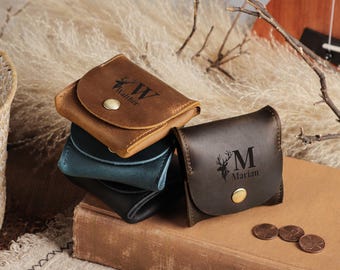 Monedero personalizado, mini bolsa de almacenamiento, monedero, cartera pequeña, monedero vintage, regalos para él, regalo de Navidad