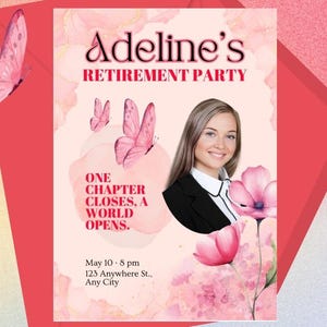 Elegant Retirement Dinner Invitation Template: Mobile-Friendly (Digital Download)
