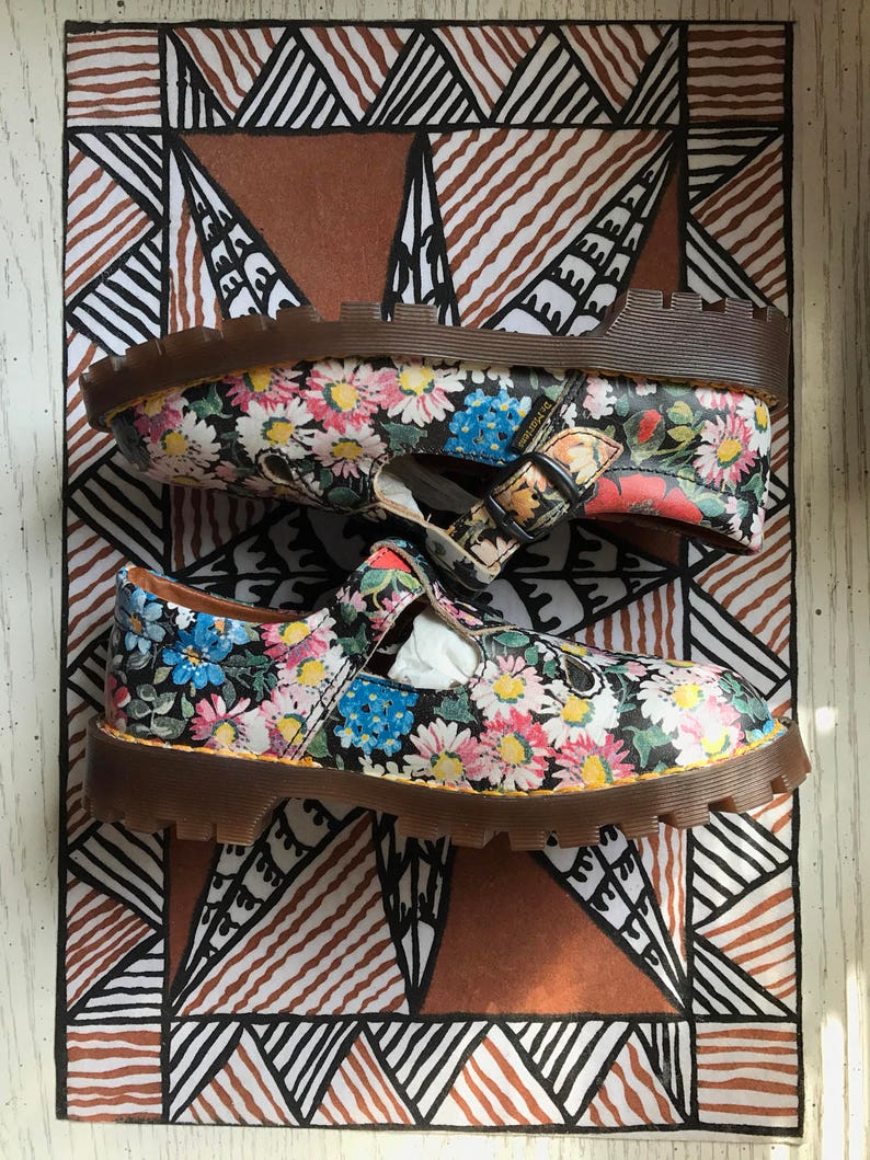 dr martens floral mary janes
