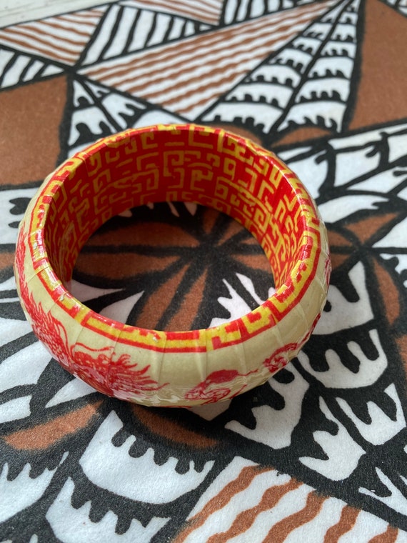 Vintage Chinese Zodiac Bangle Bracelet - image 2