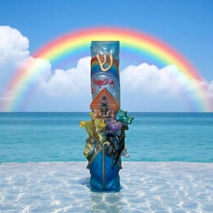 Noah&#39;s Ark Mezuzah Cover – Handmade Resin Judaica Case, Unique Ark-Themed Artisan Mezuzah Holder Perfect for Children&#39;s Rooms - Bris Gift