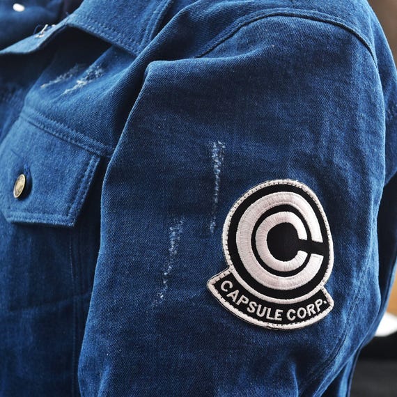 Hero Jacket DBZ Insp Capsule Corp Mens Cropped Denim Jacket for