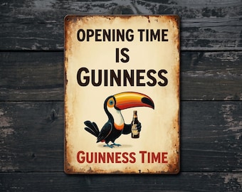 Metalen metalen bord Guinness, vintage Ierse pub kunst aan de muur, grappig bord bierbar, Vaderdagcadeau voor vader echtgenoot, decor mangrot