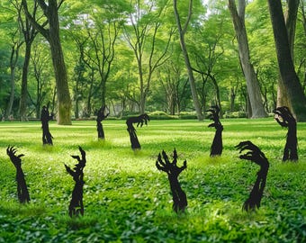 Metall Zombie Hände Yard Stakes - Halloween Outdoor Garten Dekor
