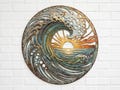 Personalized Ocean Wave Metal Wall Art, Custom Beach House Sign, Housewarming Gift