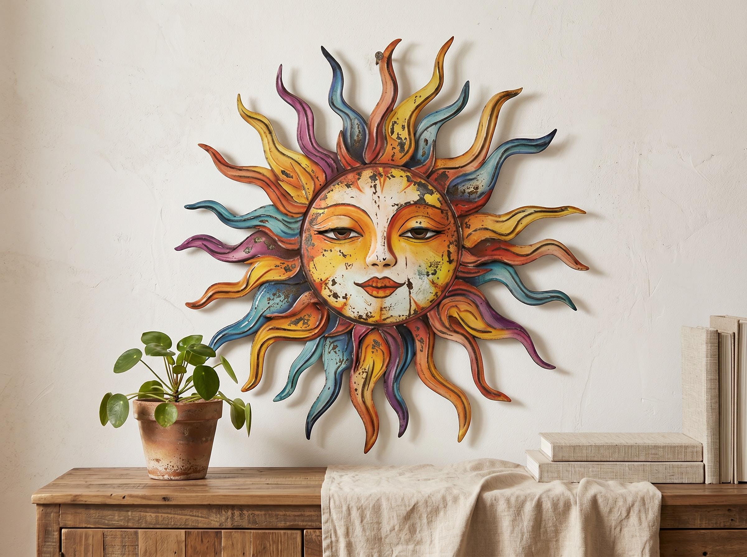 Vintage Mexican Ceramic Sun - Etsy