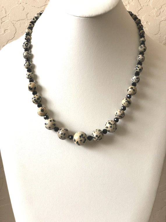 Dalmatian Bead Necklace