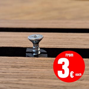 SET akupanel Wandpaneel clips met schroef voor akoestische panelen