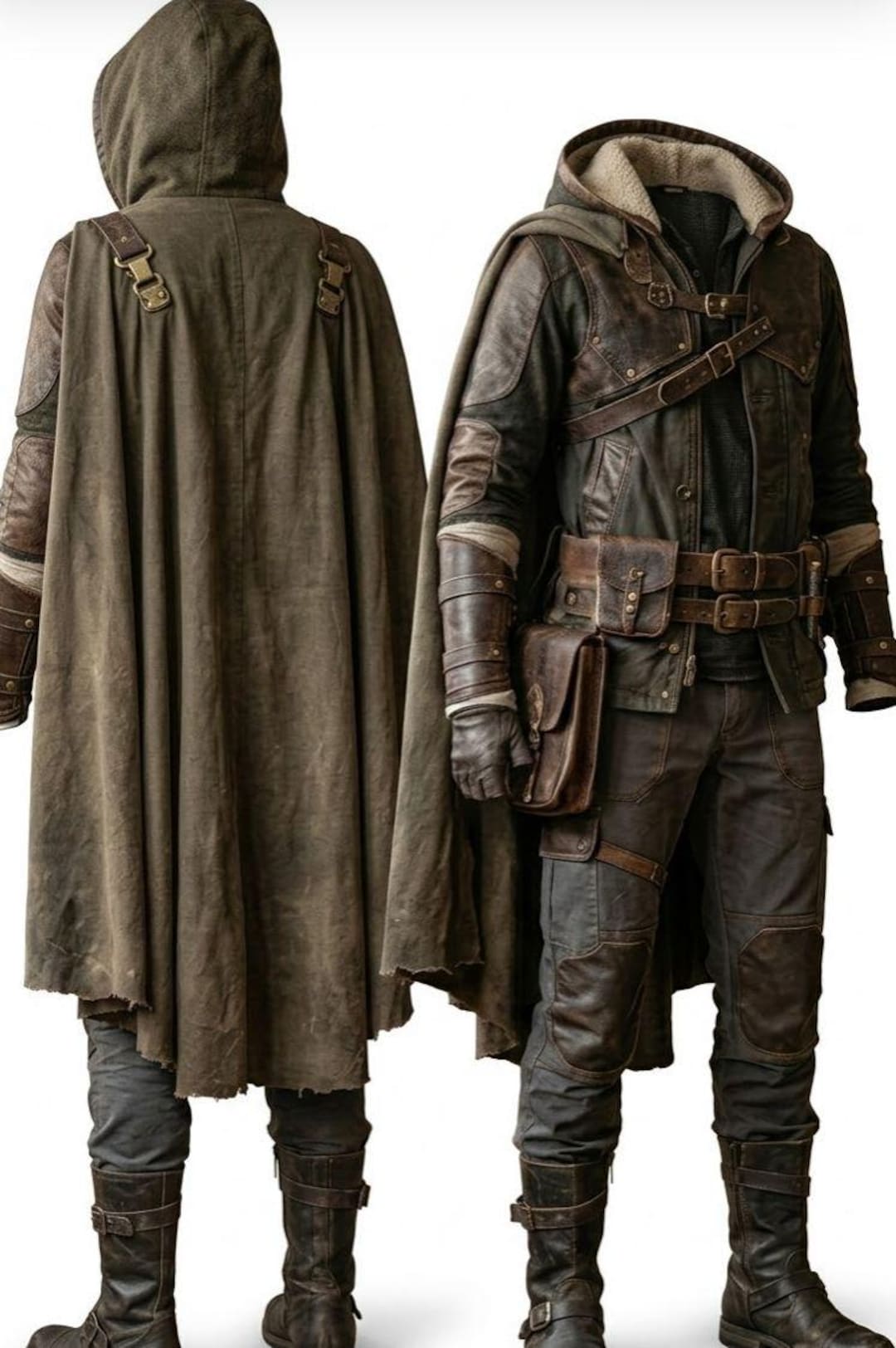 Apocalyptic Wanderer Tactical Suit – Distressed Leather & Canvas ...