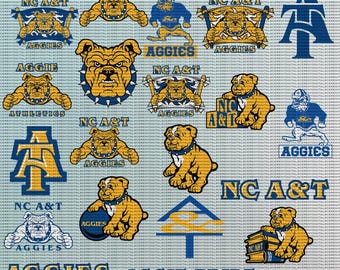 20+ hochwertige North Carolina A & t College SVG, Leichtathletik, Aggies SVG, Fußball, Universität, Cricut, digitale Datei.