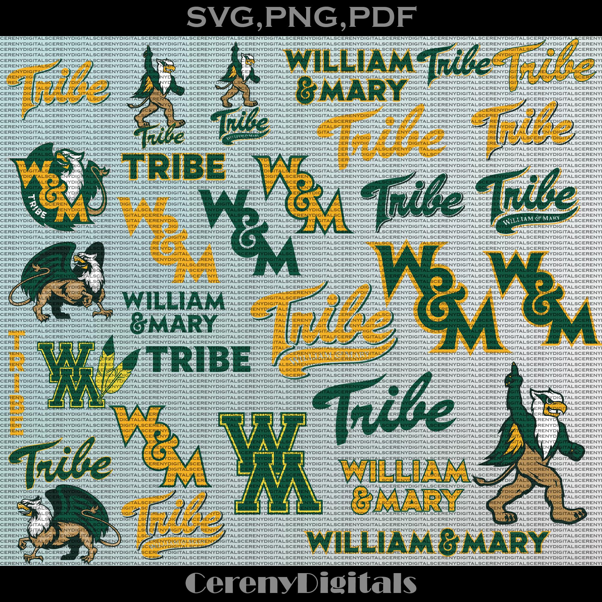 High Quality William and Mary university SVG, Athletics, Tribe SVG, Football, College, Basketball, Cricut, Digital File.
