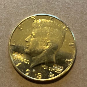 1984 Gold Plated Kennedy Half Dollar