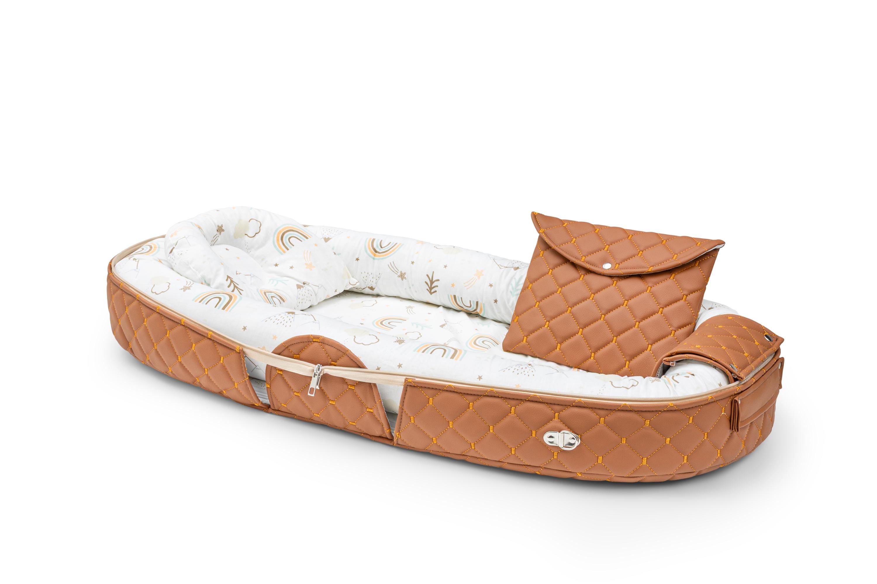 Orthomatt Babyrest Bag, Artificial Leather Outer Bag, Oeko-TexStandard, Portable, Newborn, Breathable and Replaceable Cotton Inner Cover