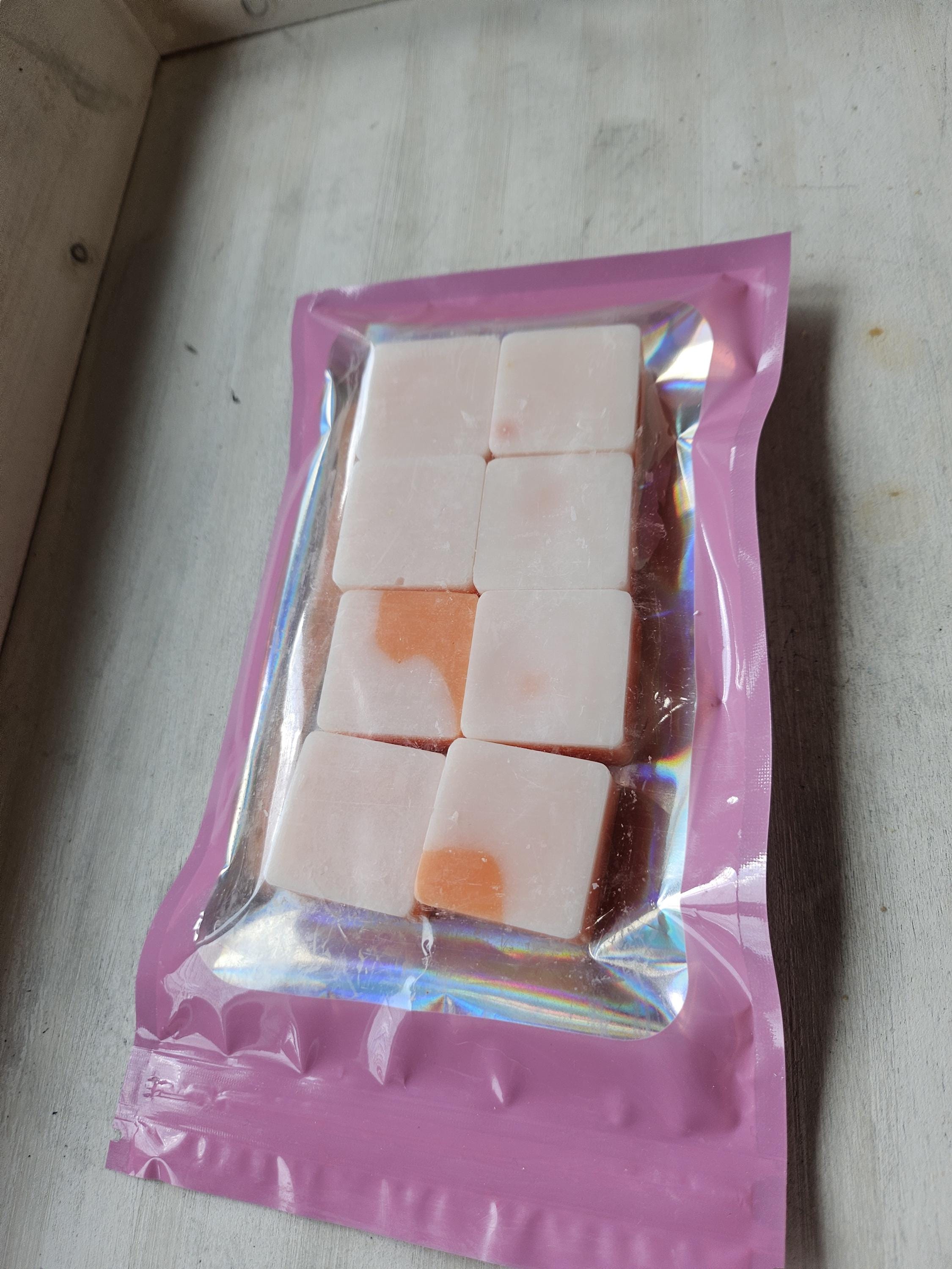 Handmade Soy Wax Melts | Wax Melt Cubes in Holographic Bag | Highly Scented Wax Tarts | Pick Your Scent | Gift-Ready Wax Melts