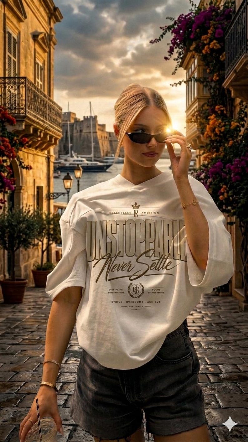 Camiseta "Imparable, nunca te conformes" / Camiseta con tipografía motivacional imagen 1
