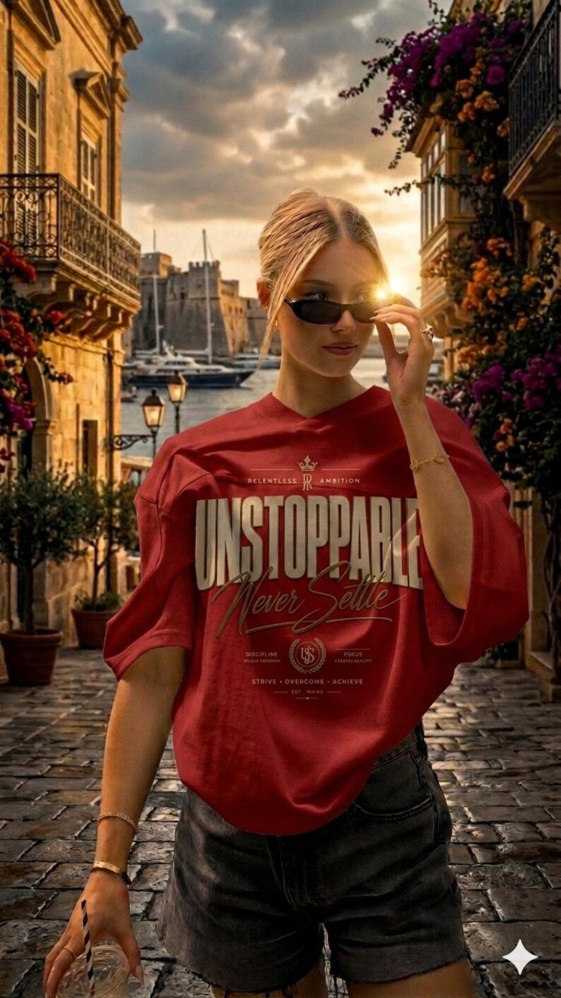 Camiseta "Imparable, nunca te conformes" / Camiseta con tipografía motivacional imagen 4