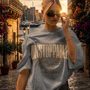 Camiseta "Imparable, nunca te conformes" / Camiseta con tipografía motivacional imagen 3