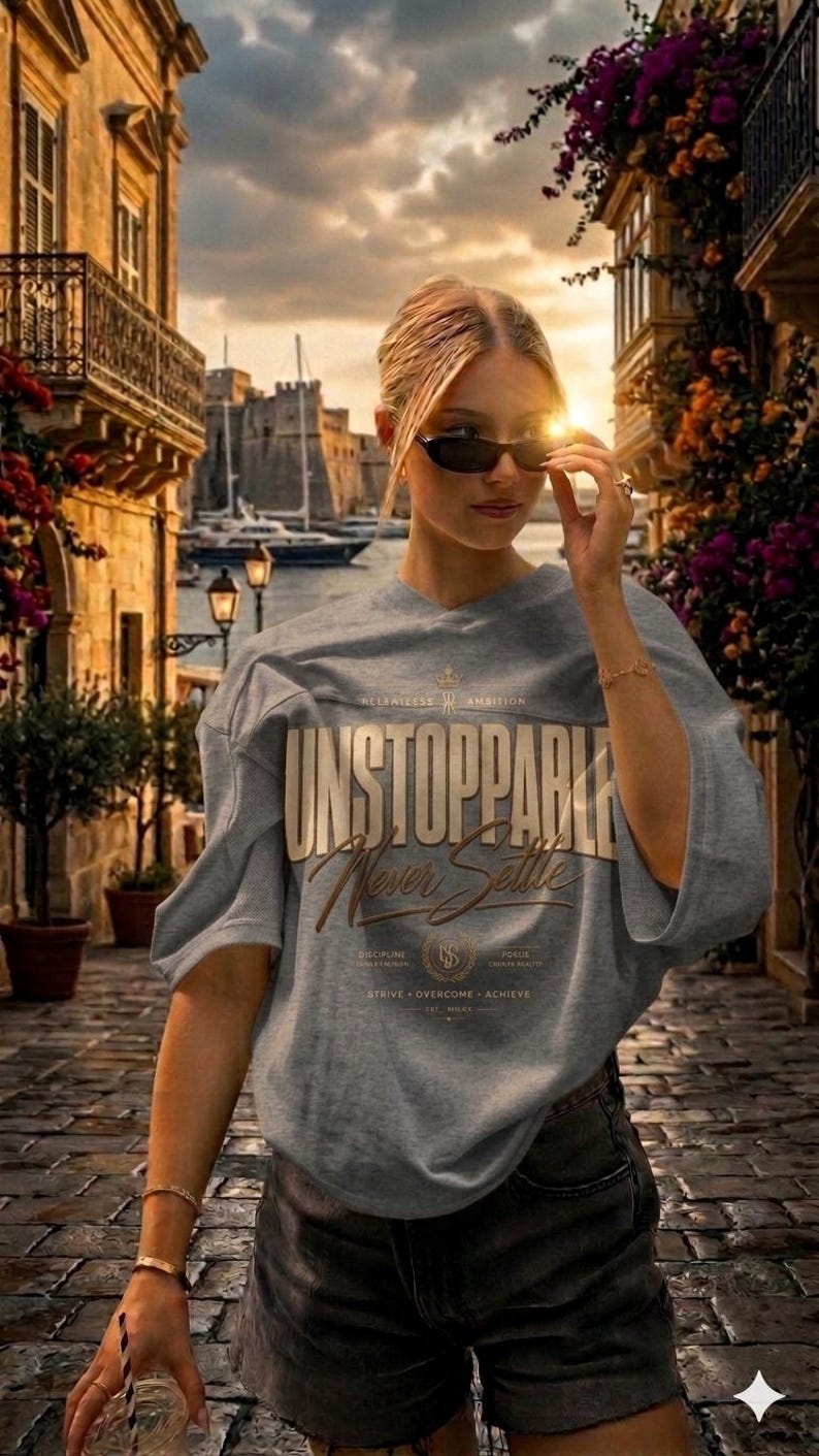 Camiseta "Imparable, nunca te conformes" / Camiseta con tipografía motivacional imagen 3