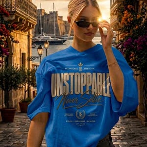 Camiseta "Imparable, nunca te conformes" / Camiseta con tipografía motivacional imagen 2