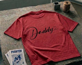Camiseta con el texto "Daddy" / Camiseta blanca de manga corta