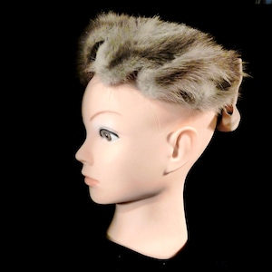 Taupe Mink Velvet Bow Pillbox Hat