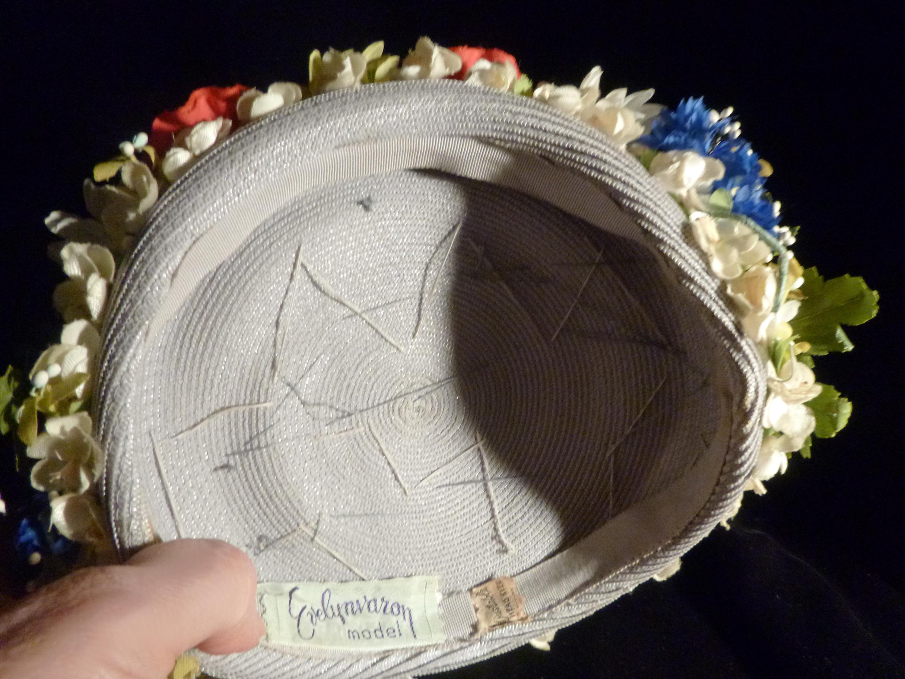 Royland Floral Pillbox Hat for Women Burgundy Flower Pillbox Hat- main image 3