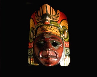 Eagle Spotted Frog Headdress Mask Mexico
