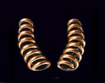 Coiled Copper Earrings