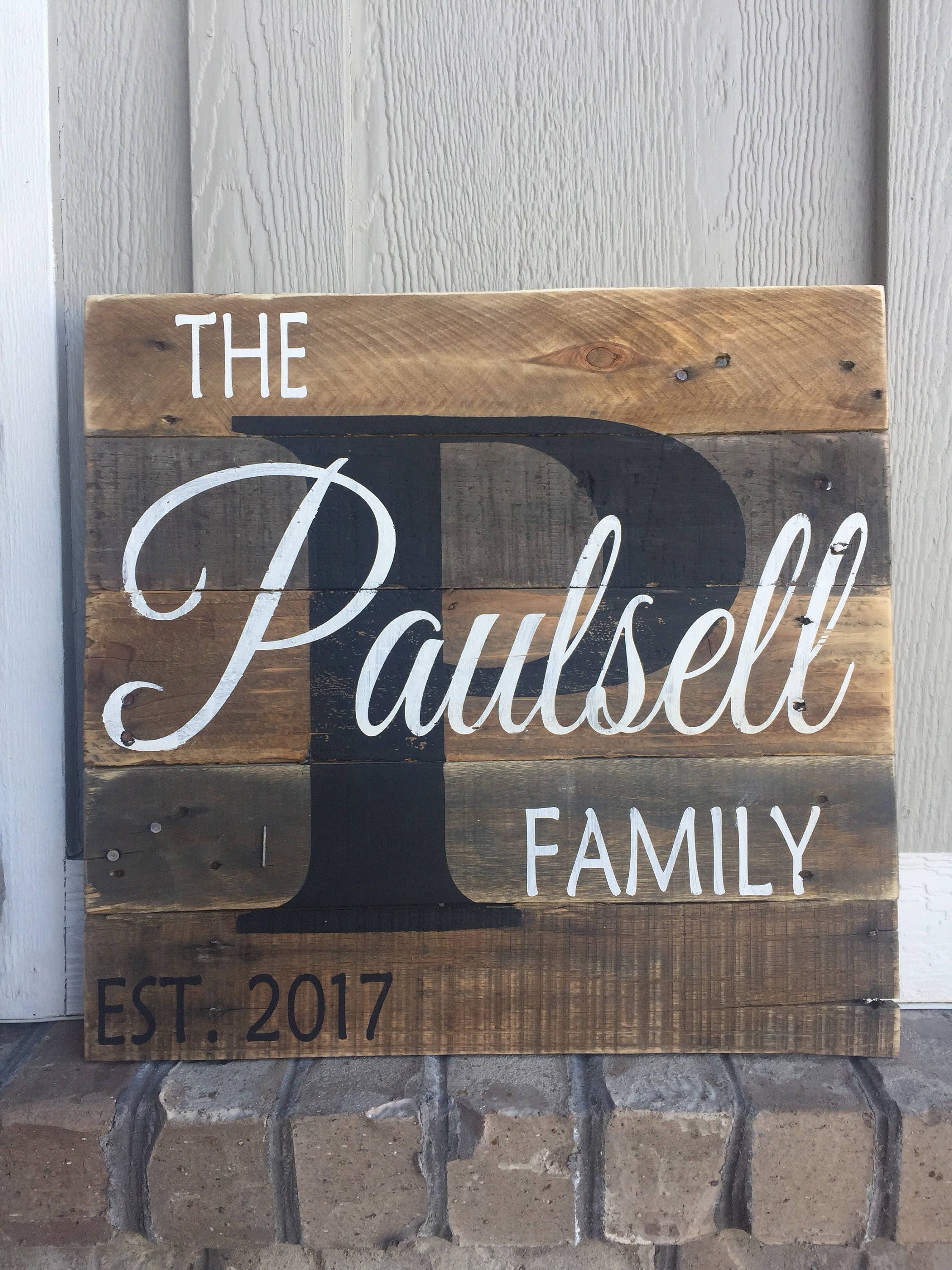 Name Signlast Name Sign Pallet Name Sign Rustic Last Name Etsy
