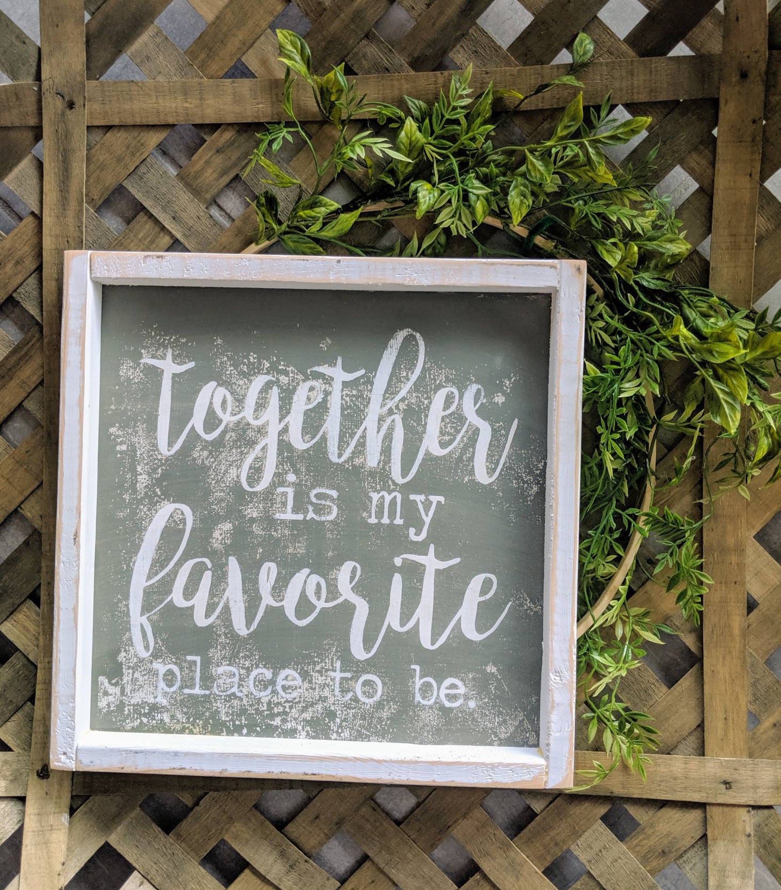 Together is My Favorite Place to Be Wood Sign Bedroom Sign Etsy