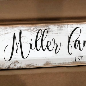 Last name sign, family name, wood sign, rustic name sign, distressed wood sign, family name plaque, Wedding decor, farmhouse sign, image 8