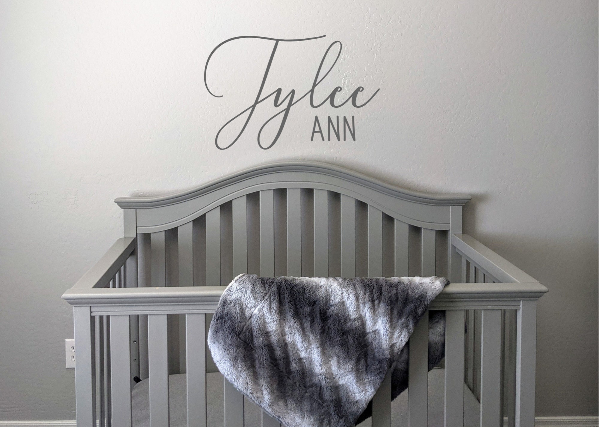 Custom last name wall decal vinyl decal wall decor Etsy