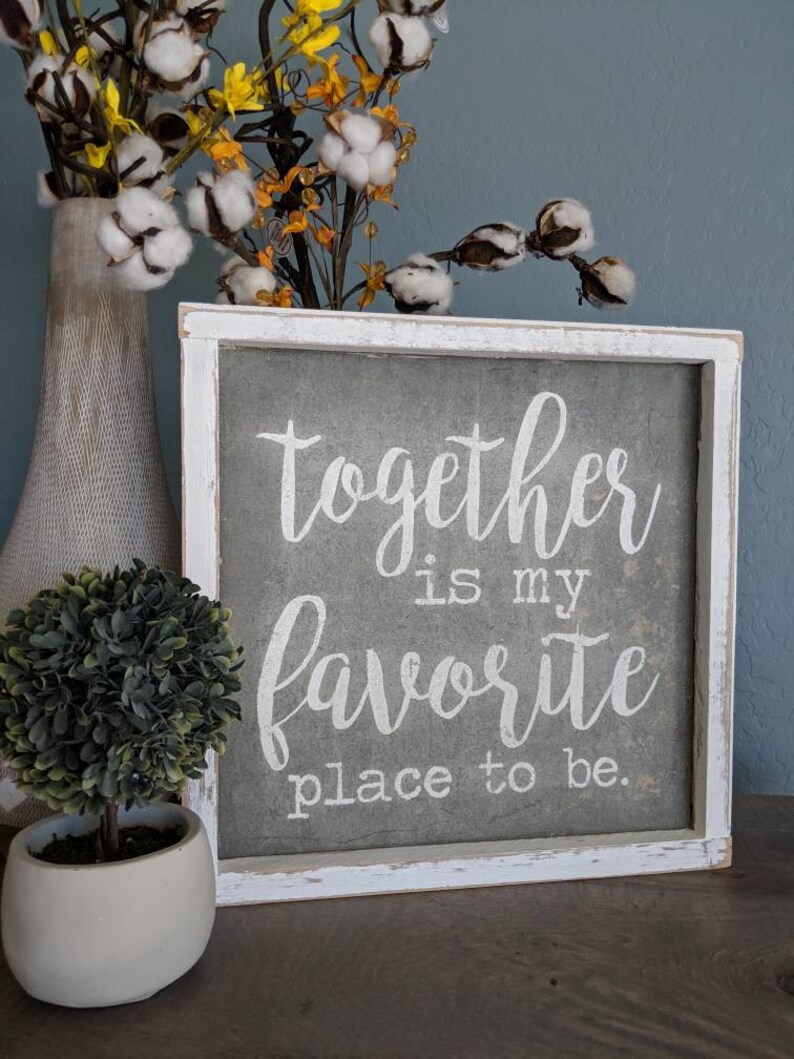 Together is My Favorite Place to Be Wood Sign Bedroom Sign Etsy