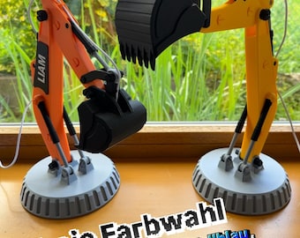 Bagger-Schreibtischlampe (individualisierbar)