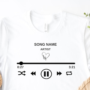 Custom Song & Artist Name T-Shirt: Personalized Music Lover Gift