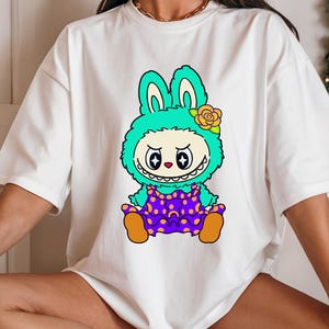 Cute Labubu Shirt – Kawaii Character Graphic Tee – Aesthetic Funny T-Shirt – Soft Cotton Gift for Her – Trendy Unisex Tee