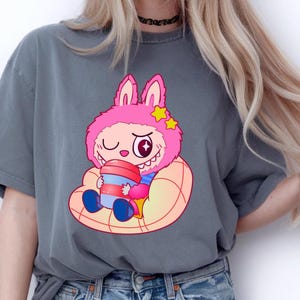 Cute Labubu Shirt – Kawaii Character Graphic Tee – Aesthetic Funny T-Shirt – Soft Cotton Gift for Her – Trendy Unisex Tee
