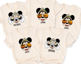 Safari Family T-Shirts: Custom Animal Kingdom Designs (Personalized Names)