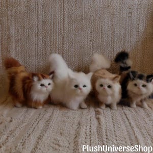 Realistic Plush Cat | Soft and Cute Stuffed Animal | Handmade Decorative Plush Toy