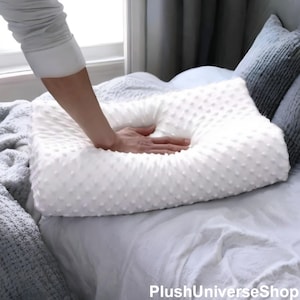 Memory Foam Orthopedic Neck Support Pillow – Ergonomic Sleep Pillow with Washable Cover for Neck & Shoulder Pain Relief