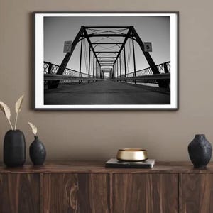 Printable Iron bridge Photography | Landscape Wall Art | Digital Download