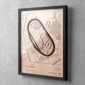 CONCORD Race Track Map – Custom Race Track Art – Motorsport Art Gift Decor, Circuit Map Racing, Personalised gift - Concord, Charlotte Track